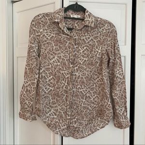 Beach lunch lounge animal print blouse